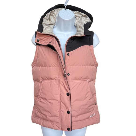 Stio Womens Pink Woodson 650 Fill Goose Down Feather Hooded Puffer Vest size S - Picture 5 of 16